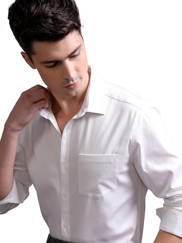 Image of Highlander Men's Slim Fit Formal Shirt | Solid Formal Shirt for Men | Comfortable Fabric | Stylish Design for Everyday Use & Office Wear