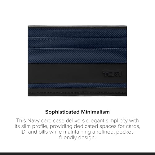 Image of TUMI - Alpha Slim Card Case - Slim Billfold Wallet for Travel - Slip Pocket Wallet - Small Wallet - 2.8 inch X 4.1 inch X 0.2 inch - Navy