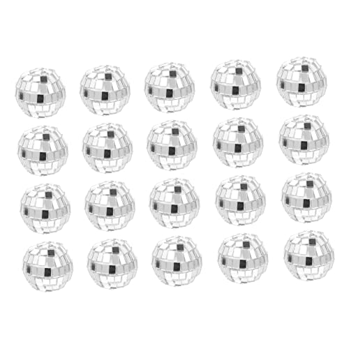 Holibanna 20Pcs Bolas Disco Espejadas Adornos Esfera de Vidrio Reflectante para Decoración de Pastel para Boda Cumpleaños Navidad miniatura 1