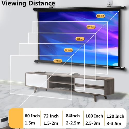 Pantalla de proyección manual 60" 16:9 HD portátil miniatura 4