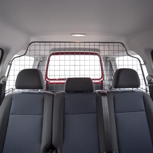 Travall Hundegitter für Volkswagen Caddy 2003-2020, fahrzeugspezifisches Trenngitter für den Kofferraum aus Stahl, passgenau für sicheren Hundetransport
