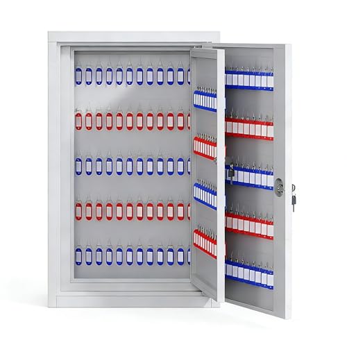 Gabinete de almacenamiento seguro para llaves con sistema de bloqueo y etiquetas para una gestión organizada de llaves