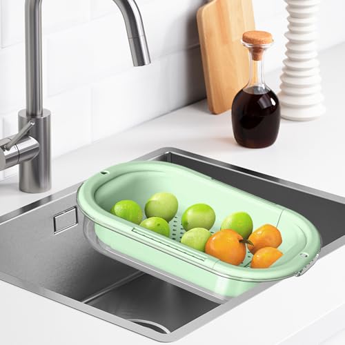 Passoire alimentaire haut de gamme rétractable pour optimiser l'espace évier - 4