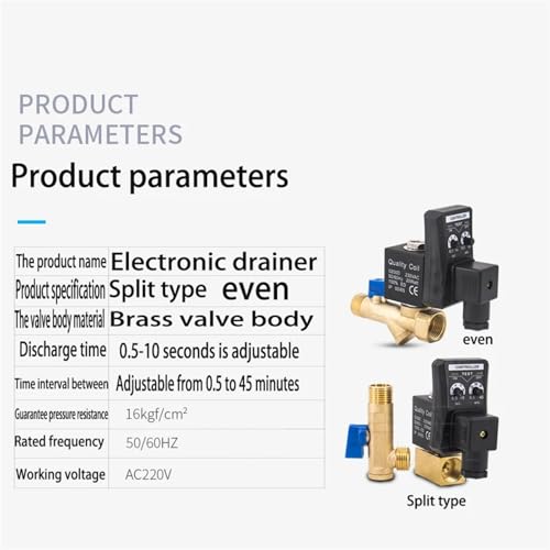 Vanne de vidange de sécheuse et réservoir d'air comprimé programmable PA-68