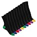 Produktbild Footstar Damen und Herren Baumwoll-Socken (10 Paar) mit abgesetzter Ferse und Spitze - Schwarz 35-38