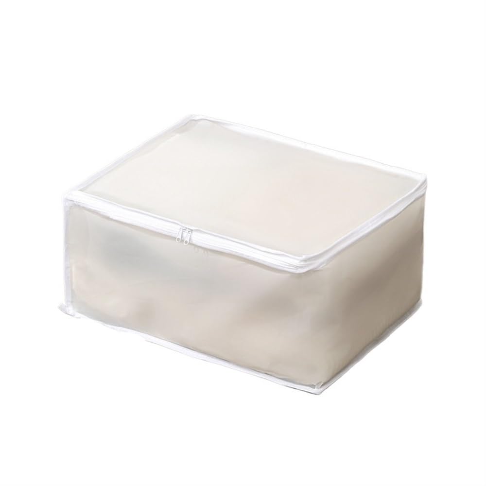 Borsa portaoggetti per vestiti grandi scatole portaoggetti cappotto trapunta abbigliamento multifunzionale organizer antipolvere traslucido per camera da letto (S1 borsa portaoggetti, 40 x 20 x