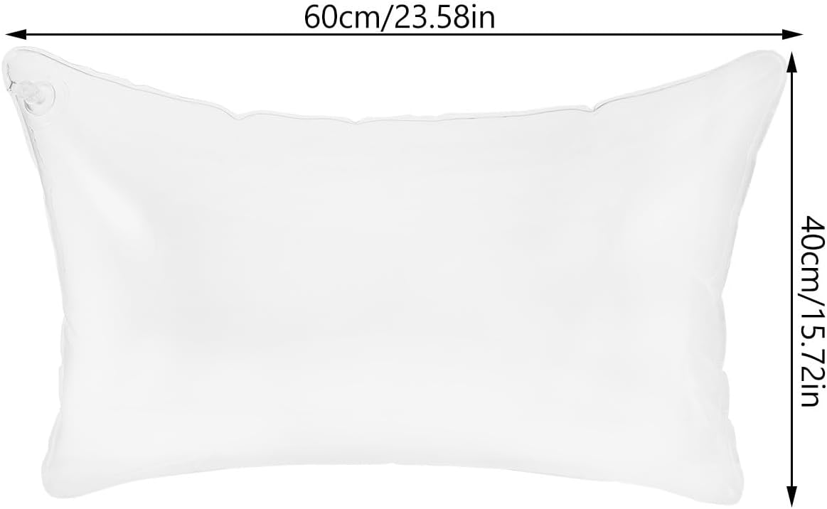 Inflatable Camping Pillow Insert 40x60cm PVC Portable Outdoor Sofa Cushion for Hiking and Travel Use