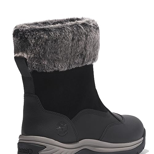 Timberland Timberland Women's White Ledge Pull-On Waterproof Insulated Boots, Black Full-Grain, 6 Medium