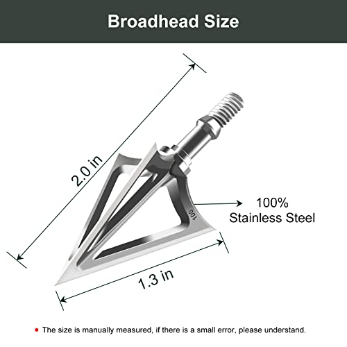 Aimdor X1 Broadheads Hunting Broadheads 12Pcs 100/125 Grain Fixed Blades Stainless Steel X1 Hunting Broadheads For Crossbow Compound Bow And Hunting Bow #TOP3