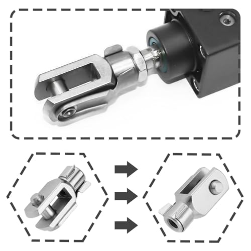 Be In Your Mind 2 Stück M6x1 Gewinde Luftzylinderstange Gabelkopfende Gabelkopf Gabelgelenk mit Federstift Stahl Verzinkt Y-Anschluss für Elektronische Automatische Geräte