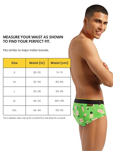 Image of Bummer Men's Printed Micro Modal Briefs Underwear | Ultra Soft & Breathable | Combo Pack of 2