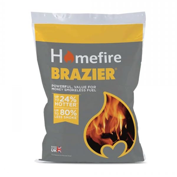 Brazier Smokeless Coal - 20kg | Fuel for Clean and Efficient Heating | Low Emissions | Clean and Efficient | Ideal for Multi-Fuel Stoves