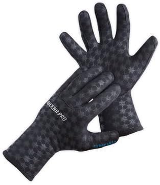 New Oceanic 2mm 5-Finger Super Stretch Neoprene Gloves for Scuba Diving & Snorkeling (Size 2X-Large)
