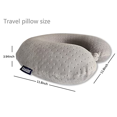 Oreiller de voyage en mousse à mémoire de forme, oreiller cervical de voyage confortable en forme de U, soutient le cou et la tête pour soulager la fatigue, oreiller cervical portable adapté aux avions, trains, voitures autonomes – Image 3
