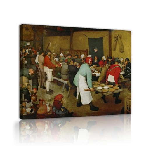 Toile Pieter Bruegel l'Ancien Paysan mariage décoration murale de salon 20x25cm KEASHION