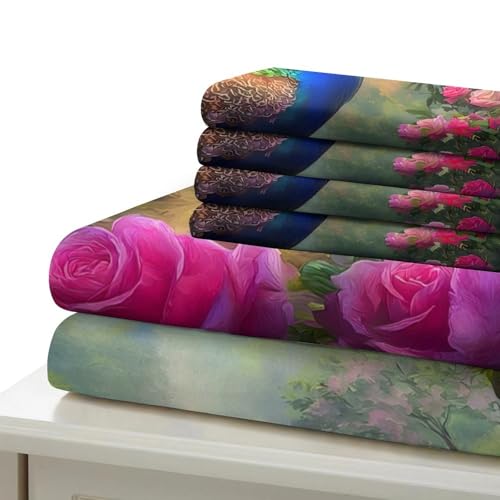 Housse de couette 200x200 microfibre parure de lit 3D effet eau pour garçons filles - 7