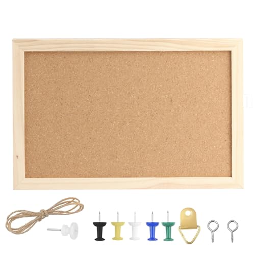 Pinnwand Korkwand Pinnwand, 30x20 cm Pinwand Korktafel, Kleine Korkplatte Pinwand Korktafel Pinwand mit Holzrahmen, Cork Boards für Küche, Büro, Schule...