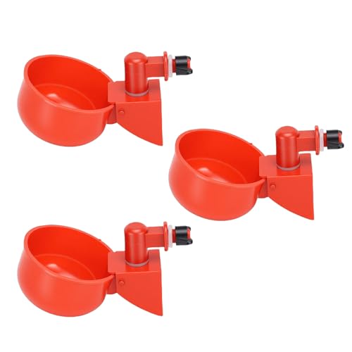 Pssopp Distributeur d'eau pour Volaille 10 Pièces, Gobelets d'abreuvoir pour Poulet, Distributeur 'Eau Automatique pour Poussins de Canard, Dindes 'oie, Fournitures de Volaille et 'élevage (10