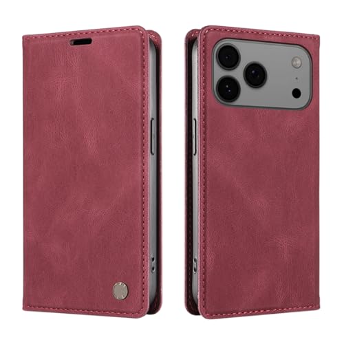 Coque iPhone 16 Plus magnétique avec porte-carte intégré en cuir