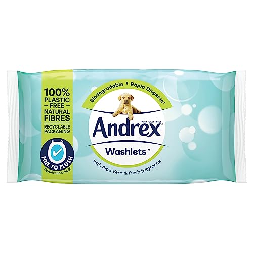 Andrex Aloe Vera Washlets Single Pack (36 Sheets)