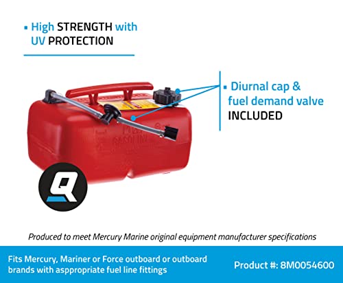 Quicksilver 8M0054600 6.6 Gallon Portable Fuel Tank #TOP1