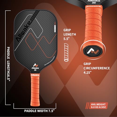 Pickleball Paddles, USAPA Approved, 3k Friction Surface Carbon Fiber Pickleball Paddle, Durable &Lightweight Pickleball Rackets for Adults - Image 4