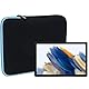 Slabo Tablet Tasche Schutzhülle für Samsung Galaxy Tab A8 10.5 2021 (LTE | WiFi) Hülle Etui Case Phablet aus Neopren – TÜRKIS/SCHWARZ