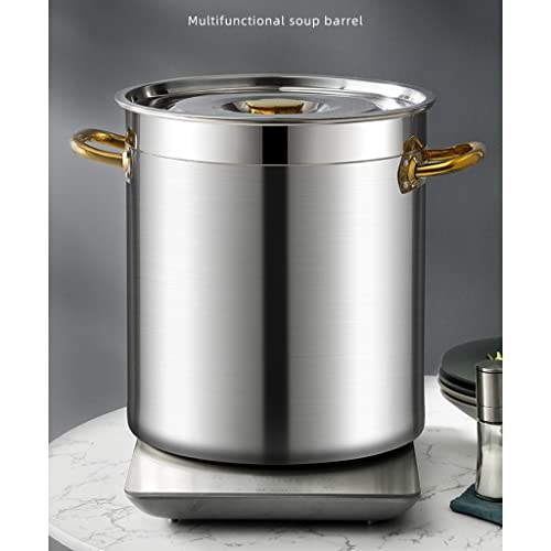 Marmite de cuisson en acier inoxydable robuste de 45cm avec fond triple couche