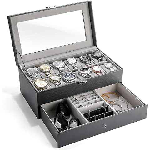 ProCase PU Leather Watch and Sunglasses Organizer Cover