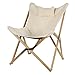 Produktbild Lesli Living Sessel Naturel Holzgestell klappbar Schmetterling Stuhl Loungesessel 99x73x81cm