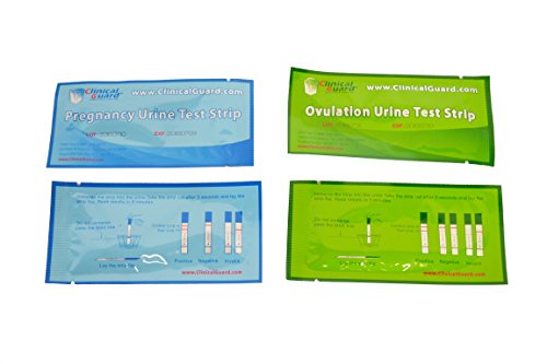 Clinicalguard 20 Ovulation Test Strips & 5 Pregnancy Test Strips Combo #TOP3