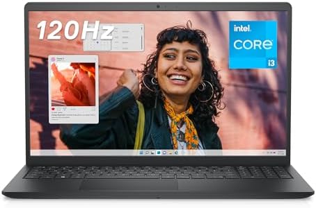 Dell Inspiron 15 (3530) - 15.6" FHD 120hz Screen, Intel Core i3-1305U, 8GB RAM, 256GB SSD, Intel UHD Graphics, Windows 11 Home, AZERTY Keyboard - Carbon Black