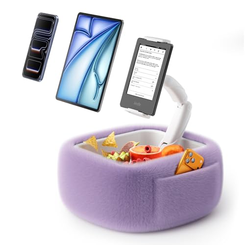 LULULOOK 超ふわふわKindle枕スタンド 読書用 ラップタブレット枕スタンド スナックボウル&浮かせ可能なアーム付き iPad、携帯電話 4.7~13インチのタブレットに対応 ベッドで本を読む（Amazon）
