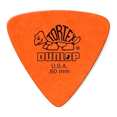 Colore: Orange Jim Dunlop Tortex 431P50 Plettri Triangolari Per Chitarra Da 0,50 Mm 6 .60Mm