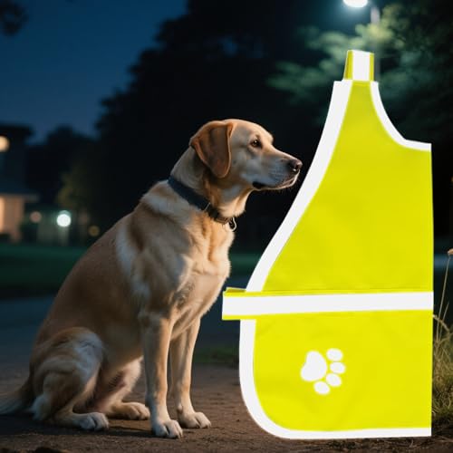 Reflektierende Hundeweste | Reflektierende Hundeschutzweste – hohe Sichtbarkeit für kleine, mittelgroße und große Rassen, Walking, Training, Wandern