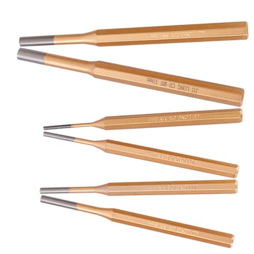 CIYODO Watch Repair Punch Set 6pcs Pin Punch Set Roll Pin Punch Kit Metal Punches for Auto Repair