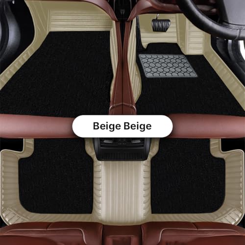 Image of Premium 9D Car Foot Mats |Waterproof & Dustproof | Anti-Skid Floor Mats for Car | Easy to Clean | Luxury Car Interior Mats Compatible with Maruti Suzuki Dzire 2024 - Beige Beige