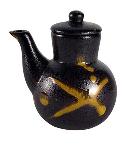 Dosificador de Aceite y Vinagre Y Dispensador De Vinagre, Cerámica Creativa Botellas De Aceite Botella De Cerámica Salsa De Soja Vinagre Vinagrera Lata De Almacenamiento De Condimentos Líquidos Condim