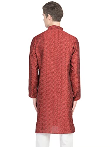 Image of SG LEMAN Knee Length Solid Kurta for Men | Silk | Long Sleeve | Ethnic Wear for Men | Party and Weeding wear Kurta