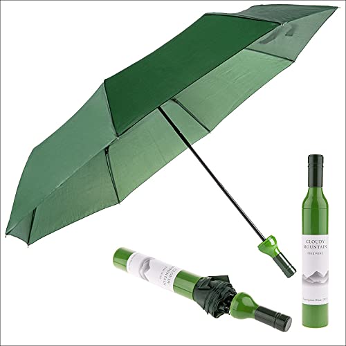 SAFE Parapluie de poche, motif bouteille de vin blanc, longueur : environ 90 cm
