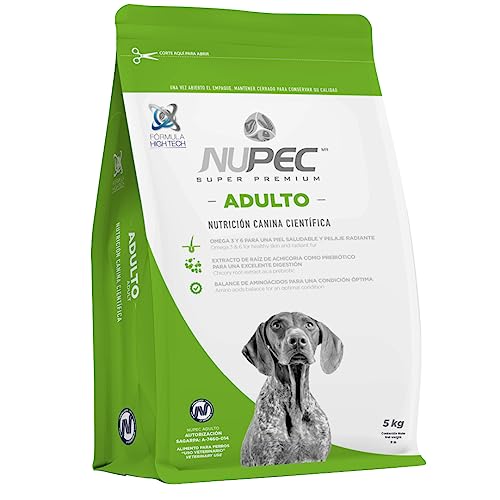 Nupec croquetas para Perros, Adulto, con Omega 3 y 6, presentación de 5 kg.