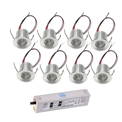 8PCS 1W~jLED^X|bgCgA DC12VV_ECgA IP65hߍݎ}CNLEDr[X|bgCgA CrORVp(Warm White 3000k)