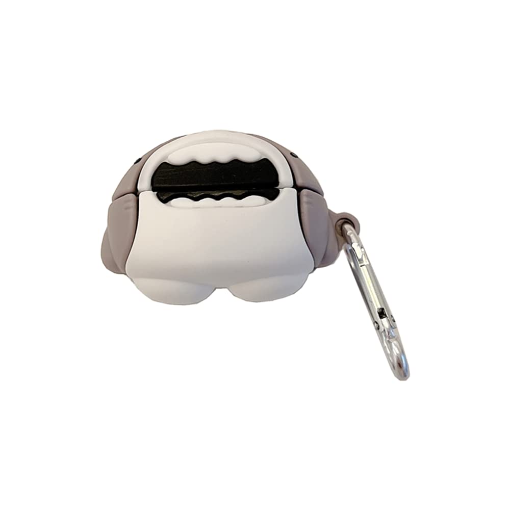 Soft Silicone Shark Cute Case with Keychain Accessories for Samsung Galaxy Buds 2 Case (2021)/ Galaxy Buds Pro Case (2021)/ Galaxy Buds Live Case (2020) Earbuds Case
