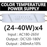 Trójkolorowy sterownik LED 24-40 W, 36-50 W, 40-60 W, zasilacz 2835, transformator do lampy sufitowej, 1 szt. (24-40 W) x 4 240 mA)