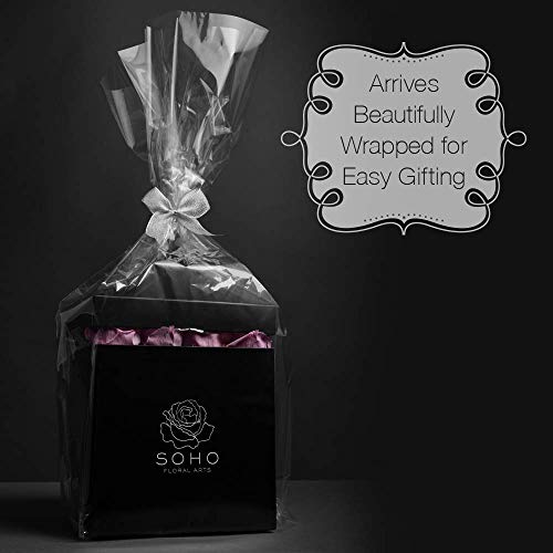 Soho Floral Arts | Real Roses That Last a Year and More| Fresh Flowers |Eternal Roses in a Box (Pink 9 X-Large Roses)