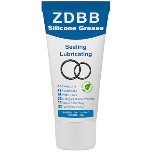 Faucet O-Ring Grease Silicone Lubricant for O-Ring Rubber Washer Water Filter Pool Pump Gasket Cartridge Valve Pressure Plug Seal, 1 oz, 1 Pack