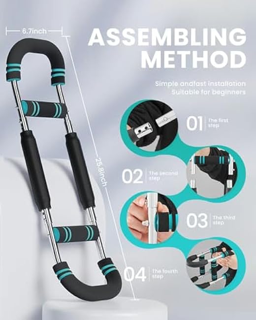 Twister Arm Trainer, 60-110lb Portable Chest Workout Equipment, Detachable Spring Exerciser for Home/Office Fitness - Build Arm, Chest & Shoulder Muscle for Men and Women