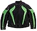 Milano Sport Gamma Men's Motorcycle Jacket (Black/Green, Large)