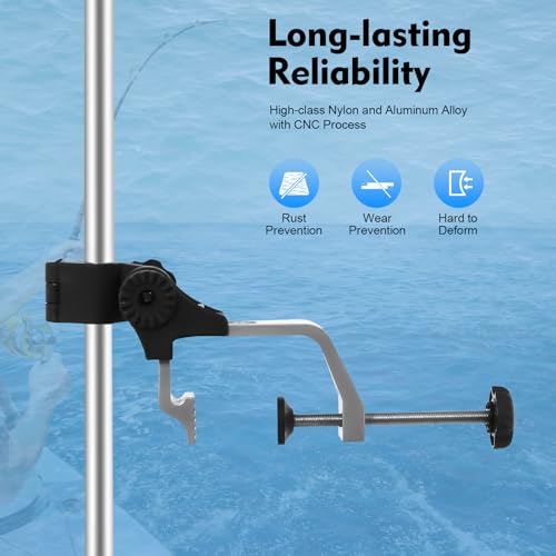 Image of Universal Portable Transducer Bracket, Adjustable 360 Rotating Fish Finder Mount
