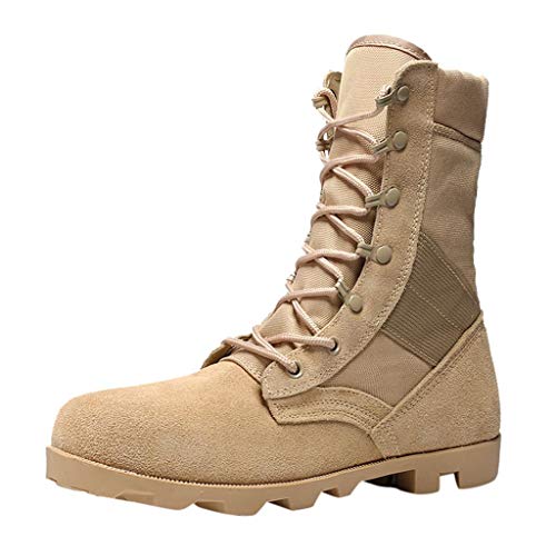 QUICKLYLY Botas Militares Campo Tactica Caza Calzado Seguridad Trekking Moto Montaña Senderismo Motocross Hombre Militar Camuflaje Cuero Ante Zapatillas Trabajo Invierno Vestir Nieve Esqui Casual